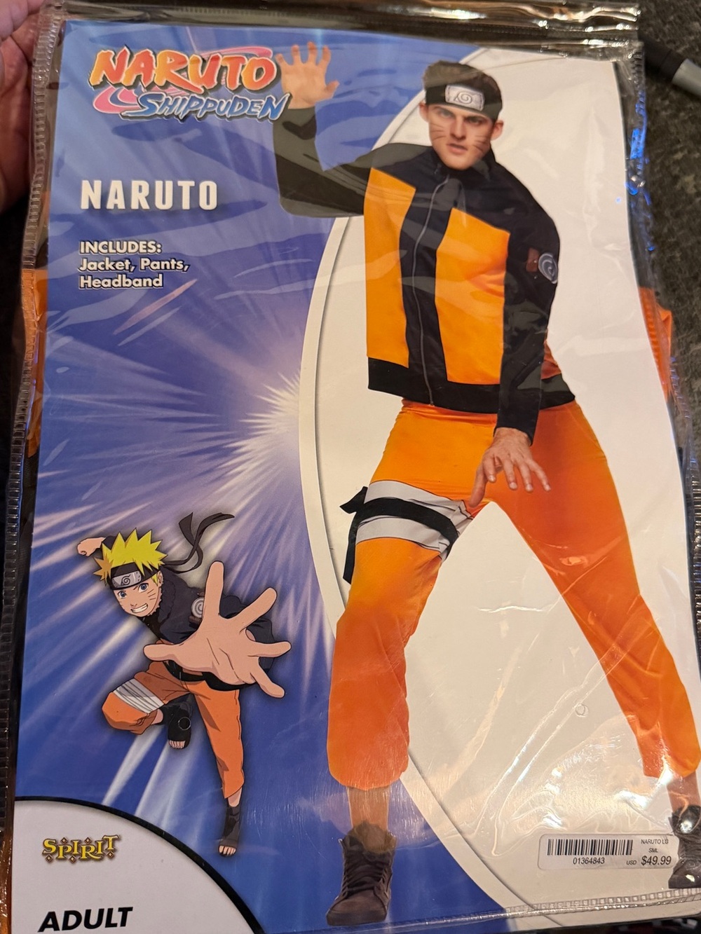🌀 Naruto Shippuden Adult Costume – Size Large